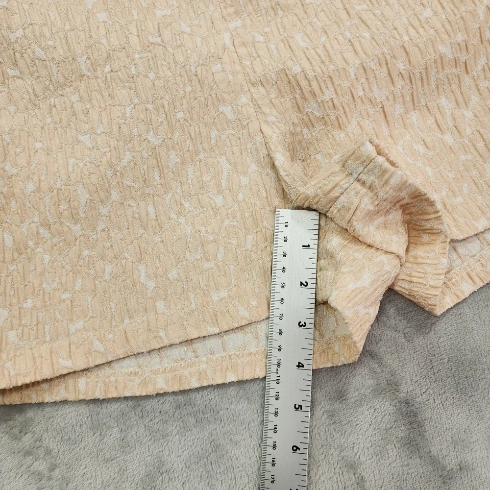 Express Shorts Womens 8 Beige Jacquard Chino Textured Dressy Casual Summer - Picture 8 of 10